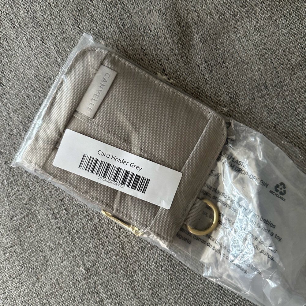 Canvelle Card Holder in Grey